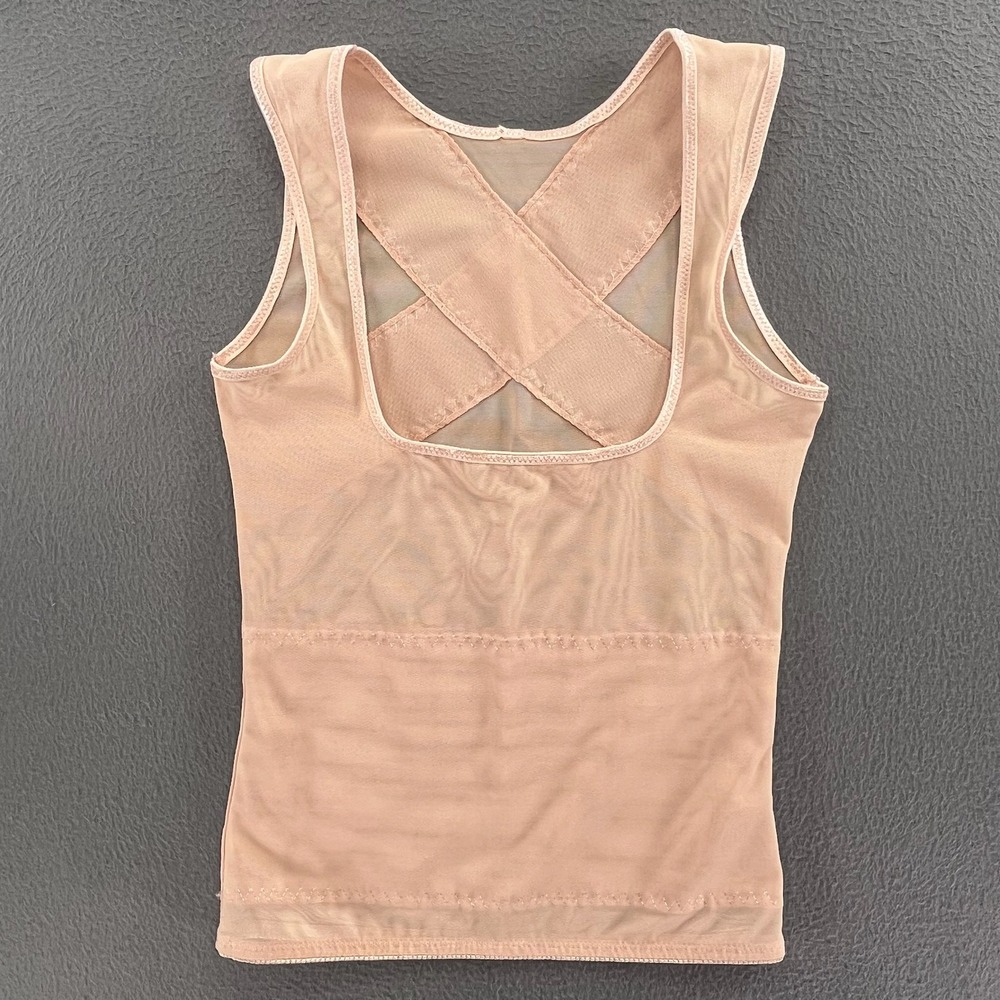 Kymaro Women Body Shaper Mesh Tank Medium Beige Posture Corrector Slimming Vest
